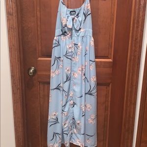 Blue Floral Midi Dress Soprano S